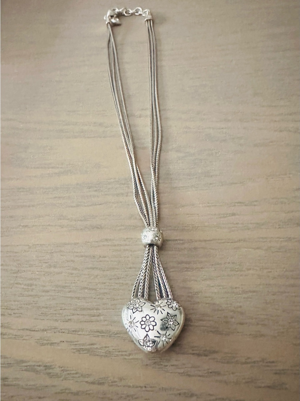 Brighton Sparklung Heart Multi-Strand Heart Necklace